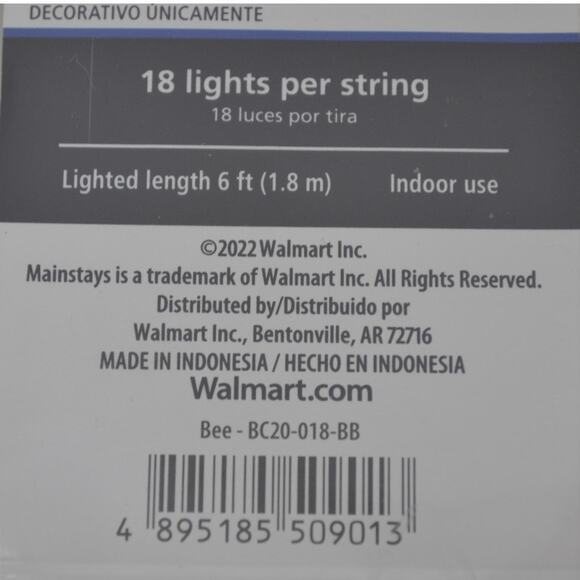 Mainstays Honey Bee Yellow String Light Battery Operated - Picture 9 of 15